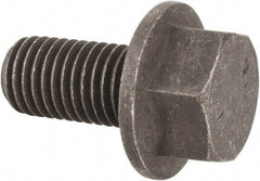 Value Collection - 3/4-10 UNC, 1-1/2" Length Under Head, Hex Drive Flange Bolt - 1-1/2" Thread Length, Grade 8 Alloy Steel, Smooth Flange, Phosphate & Oil Finish - Benchmark Tooling