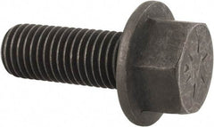 Value Collection - 3/4-10 UNC, 2" Length Under Head, Hex Drive Flange Bolt - 1-3/4" Thread Length, Grade 8 Alloy Steel, Smooth Flange, Phosphate & Oil Finish - Benchmark Tooling