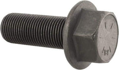 Value Collection - 3/4-16 UNF, 2" Length Under Head, Hex Drive Flange Bolt - 1-3/4" Thread Length, Grade 8 Alloy Steel, Smooth Flange, Phosphate & Oil Finish - Benchmark Tooling