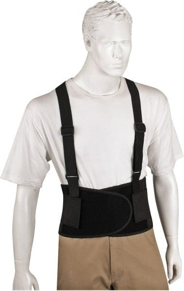 Valeo - Size L, Hook & Loop, Elastic Belt with Adjustable Shoulder Straps - Exact Industrial Supply