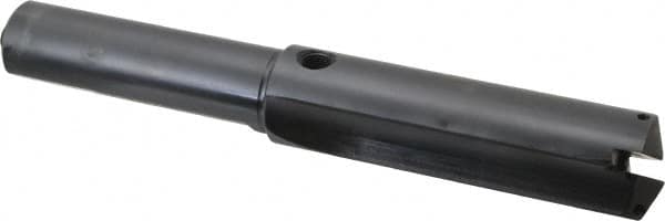 Allied Machine and Engineering - Series 2.5, 1-3/16 to 1-3/8" Diam, 1" Diam Straight Shank, Straight Flute Spade Drill - 3-3/8" Max Depth, 4-41/64" Body Length, 8" OAL, Short Length, Through Coolant - Benchmark Tooling