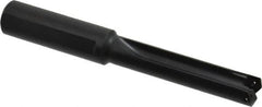 Allied Machine and Engineering - Series 0.5, 39/64 to 11/16" Diam, 3/4" Diam Straight Shank, Straight Flute Spade Drill - 2-1/2" Max Depth, 3-27/64" Body Length, 5-11/16" OAL, Standard Length, Through Coolant - Benchmark Tooling