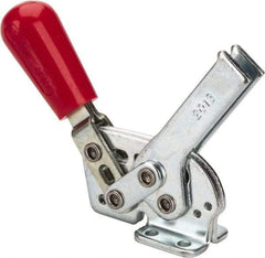 De-Sta-Co - 295 Lb Holding Capacity, Horizontal Handle, Manual Hold Down Toggle Clamp - 58° Handle Movement, 71° Bar Opening, U-Bar, Flanged Base, Electro-Plated Zinc, Carbon Steel - Benchmark Tooling