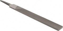 Value Collection - 6" Long, Second Cut, Hand American-Pattern File - Double Cut, 5/32" Overall Thickness, Tang - Benchmark Tooling