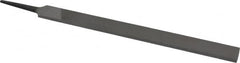 Value Collection - 10" Long, Smooth Cut, Hand American-Pattern File - Double Cut, 1/4" Overall Thickness, Tang - Benchmark Tooling