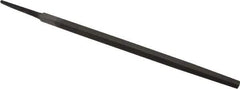 Value Collection - 8" Long, Second Cut, Square American-Pattern File - Double Cut, 5/16" Overall Thickness, Tang - Benchmark Tooling