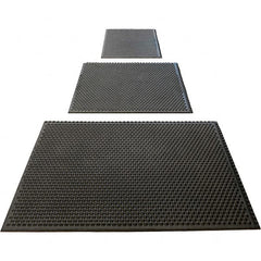 Barefoot - 3' Long x 3' Wide, Dry/Wet Environment, Anti-Fatigue Matting - Black, Nitrile Rubber with Nitrile Rubber Base - Benchmark Tooling
