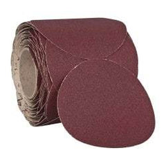 3M - 6" Diam, 120 Grit Ceramic Adhesive PSA Disc - Fine Grade, Reddish Brown, F Weighted Backing, Flexible, Use with Random Orbital Sanders - Benchmark Tooling