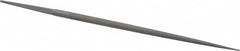 Grobet - 6" Standard Precision Swiss Pattern Round File - Double Cut, 1/4" Width Diam, With Tang - Benchmark Tooling