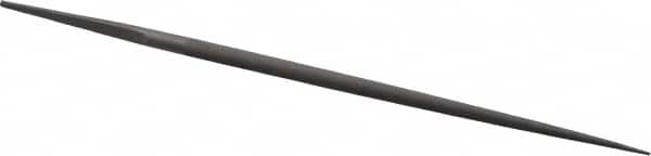 Grobet - 6" Standard Precision Swiss Pattern Round File - Double Cut, 1/4" Width Diam, With Tang - Benchmark Tooling