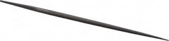 Grobet - 6" Standard Precision Swiss Pattern Round File - Double Cut, 1/4" Width Diam, With Tang - Benchmark Tooling