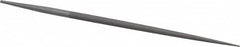 Grobet - 6" Standard Precision Swiss Pattern Round File - Double Cut, 1/4" Width Diam, With Tang - Benchmark Tooling