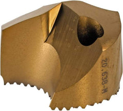 Seco - Series SD100, 20.64mm Diam 140° Replaceable Drill Tip - Carbide, TiAlN Finish, Through Coolant - Benchmark Tooling