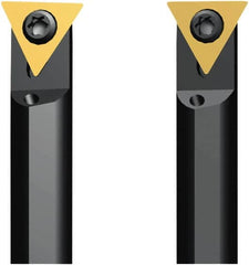 Seco - 8.8mm Min Bore Diam, 80mm OAL, 8mm Shank Diam, A-STLD Indexable Boring Bar - 11.2mm Max Bore Depth, TDAB 06T0.. Insert, Screw Holding Method - Benchmark Tooling