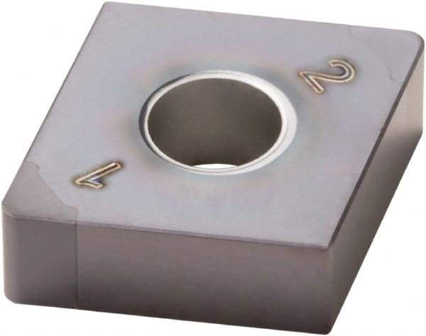 Seco - CNGA432 WZN Grade CBN060K PCBN Turning Insert - TiSiAlN Finish, 80° Diamond, 1/2" Inscr Circle, 3/16" Thick, 1/32" Corner Radius - Benchmark Tooling