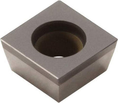 Seco - SPGW1.820.5 Grade CBN200 PCBN Turning Insert - Uncoated, 90° Square, 7/32" Inscr Circle, 1/8" Thick, 0.008" Corner Radius - Benchmark Tooling