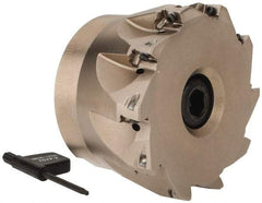 Seco - 10 Inserts, 3" Cut Diam, 1" Arbor Diam, 0.354" Max Depth of Cut, Indexable Square-Shoulder Face Mill - 0° Lead Angle, 1.969" High, XO.X 10T3.. Insert Compatibility, Through Coolant, Series Turbo 10 - Benchmark Tooling