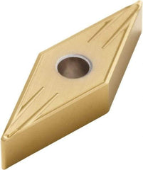 Seco - VNMG331 FF2 Grade CP500 Carbide Turning Insert - TiAlN/TiN Finish, 35° Diamond, 3/8" Inscr Circle, 3/16" Thick, 1/64" Corner Radius - Benchmark Tooling