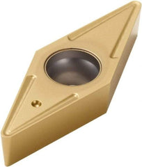 Seco - VBMT332 F2 Grade CP200 Carbide Turning Insert - TiAlN/TiN Finish, 35° Diamond, 3/8" Inscr Circle, 3/16" Thick, 1/32" Corner Radius - Benchmark Tooling