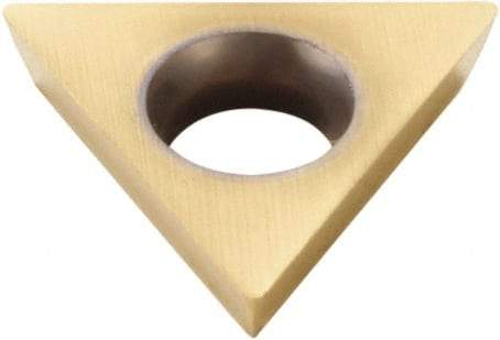 Seco - TDAB1.21.50 Grade CP500 Carbide Turning Insert - TiAlN/TiN Finish, 60° Triangle, 5/32" Inscr Circle, 3/64" Thick, 0.1mm Corner Radius - Benchmark Tooling