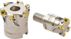 Seco - 25mm Cut Diam, 0.0315" Max Depth, M12 Modular Connection Indexable High-Feed End Mill - Screw Holding Method, LP.. 06 Insert, R217.21 Toolholder, Through Coolant - Benchmark Tooling