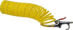 Value Collection - 1/4" ID Thumb Lever Air Gun - 25' Long Nylon Hose, 1/4" Inlet, NPT Thread, 200 Max psi - Benchmark Tooling