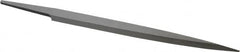 Grobet - 6" Standard Precision Swiss Pattern Barrette File - Double Cut, 23/32" Width Diam x 5/32" Thick, With Tang - Benchmark Tooling
