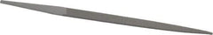 Grobet - 4" Standard Precision Swiss Pattern Crochet File - Double Cut, 5/16" Width Diam x 3/32" Thick, With Tang - Benchmark Tooling