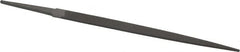 Grobet - 6" Standard Precision Swiss Pattern Crochet File - Double Cut, 13/32" Width Diam x 9/64" Thick, With Tang - Benchmark Tooling