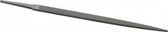 Grobet - 8" Standard Precision Swiss Pattern Crochet File - Double Cut, 15/32" Width Diam x 11/64" Thick, With Tang - Benchmark Tooling