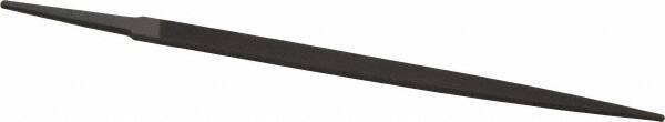 Grobet - 8" Standard Precision Swiss Pattern Crochet File - Double Cut, 15/32" Width Diam x 11/64" Thick, With Tang - Benchmark Tooling