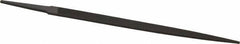 Grobet - 8" Standard Precision Swiss Pattern Crochet File - Double Cut, 15/32" Width Diam x 11/64" Thick, With Tang - Benchmark Tooling