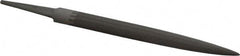 Grobet - 6" Standard Precision Swiss Pattern Crossing File - Double Cut, 19/32" Width Diam x 3/16" Thick, With Tang - Benchmark Tooling