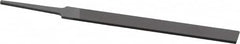 Grobet - 4" Standard Precision Swiss Pattern Equalling File - Double Cut, 13/32" Width Diam x 5/64" Thick, With Tang - Benchmark Tooling