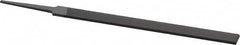 Grobet - 6" Standard Precision Swiss Pattern Equalling File - Double Cut, 1/2" Width Diam x 7/64" Thick, With Tang - Benchmark Tooling