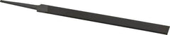 Grobet - 6" Standard Precision Swiss Pattern Equalling File - Double Cut, 1/2" Width Diam x 7/64" Thick, With Tang - Benchmark Tooling