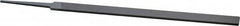 Grobet - 8" Standard Precision Swiss Pattern Equalling File - Double Cut, 21/32" Width Diam x 1/8" Thick, With Tang - Benchmark Tooling
