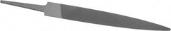 Grobet - 4" Standard Precision Swiss Pattern Half Round File - Double Cut, 15/32" Width Diam x 9/64" Thick, With Tang - Benchmark Tooling