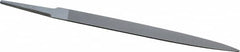 Grobet - 6" Standard Precision Swiss Pattern Half Round File - Double Cut, 19/32" Width Diam x 3/16" Thick, With Tang - Benchmark Tooling