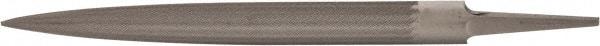 Grobet - 10" Standard Precision Swiss Pattern Half Round File - Double Cut, 1" Width Diam x 19/64" Thick, With Tang - Benchmark Tooling