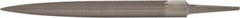 Grobet - 10" Standard Precision Swiss Pattern Half Round File - Double Cut, 1" Width Diam x 19/64" Thick, With Tang - Benchmark Tooling