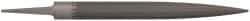 Grobet - 10" Standard Precision Swiss Pattern Half Round File - Double Cut, 1" Width Diam x 19/64" Thick, With Tang - Benchmark Tooling