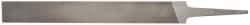 Grobet - 6" Standard Precision Swiss Pattern Hand File - Double Cut, 3/4" Width Diam x 5/32" Thick, With Tang - Benchmark Tooling