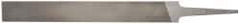 Grobet - 6" Standard Precision Swiss Pattern Hand File - Double Cut, 3/4" Width Diam x 5/32" Thick, With Tang - Benchmark Tooling