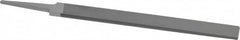 Grobet - 6" Standard Precision Swiss Pattern Hand File - Double Cut, 3/4" Width Diam x 5/32" Thick, With Tang - Benchmark Tooling