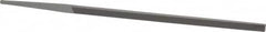 Grobet - 6" Standard Precision Swiss Pattern Narrow Pillar File - Double Cut, 5/16" Width Diam x 9/64" Thick, With Tang - Benchmark Tooling