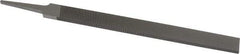 Grobet - 10" Standard Precision Swiss Pattern Hand File - Double Cut, 1" Width Diam x 1/4" Thick, With Tang - Benchmark Tooling
