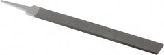 Grobet - 10" Standard Precision Swiss Pattern Hand File - Double Cut, 1" Width Diam x 1/4" Thick, With Tang - Benchmark Tooling