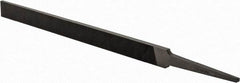 Grobet - 6" Standard Precision Swiss Pattern Regular Pillar File - Double Cut, 1/2" Width Diam x 11/64" Thick, With Tang - Benchmark Tooling