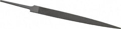 Grobet - 4" Standard Precision Swiss Pattern Warding File - Double Cut, 1/2" Width Diam x 3/64" Thick, With Tang - Benchmark Tooling